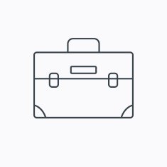 Briefcase icon Business case sign N6