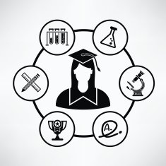 Education info graphic design clean vector N11