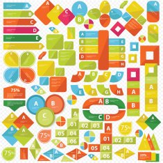 Elements of Infographics Colorful version vector