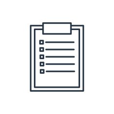 outline icon of clipboard