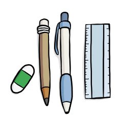 stationery set cartoon