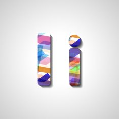 Colorful letter alphabet N216