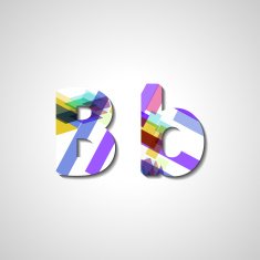 Colorful letter alphabet N220