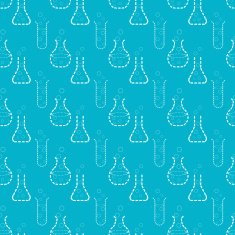 Seamless pattern background with flasks N2