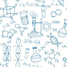 chemistry hand drawn doodles background N2