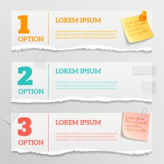 Torn Paper Horizontal Banner Set