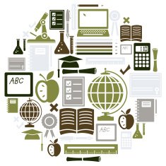 School and education icon set N7