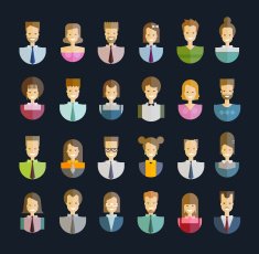 people folk vector logo design template office or education schooling