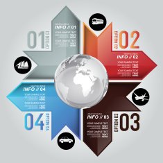Modern design for business info graphic N12