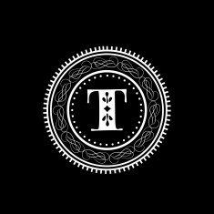 English Alphabet T for premium monogram