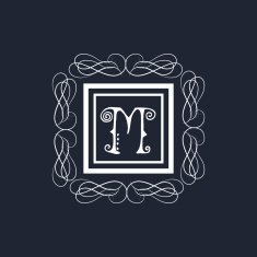 Premium monogram with English Alphabet M