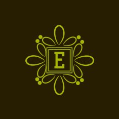 Premium monogram with English Alphabet E