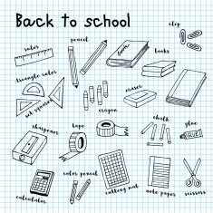 back to school doodle drawing N2