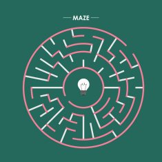 creative circular maze with bulb N2