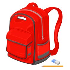 Childrens's School bag with Pencil and eraser