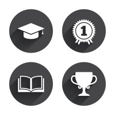 Graduation icons Education book symbol N17