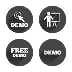 Demo with cursor icon Presentation billboard N13
