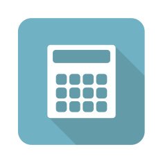 Square calculator icon