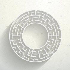 elegant circular maze with shadow N3
