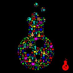 education icon glass bottle