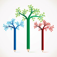 colorful pencil tree