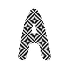 Square pattern alphabet A