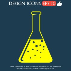 laboratory glass icon vector illustration Flat design style N8