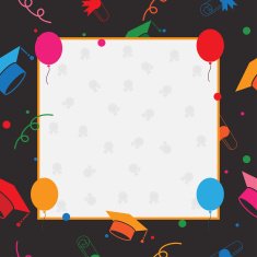 Graduation Invitation or Postcard Certificate Template