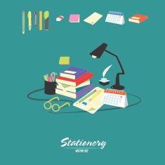Stationery vector set
