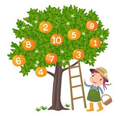Girl picking orange N2