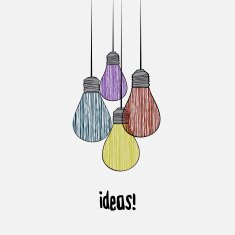 Vector Light bulbs background