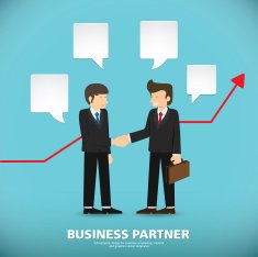 businessman handshake template modern info graphic design N9