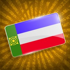 Flag of Khakassia with old texture