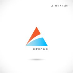 Creative letter A icon abstract logo design vector template