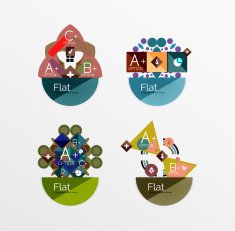 Set of abstract geometric shapes with options N39