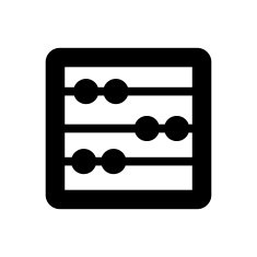 Abacus symbol icon vector illustration eps10 on white background