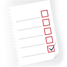 checkbox notepad paper