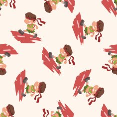 student cartoon seamless pattern background N103