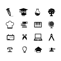 Education icons N173