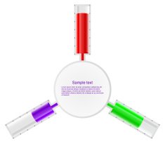 Vector illustration infographic cylinders with liquid N3