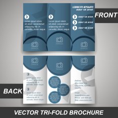 Business tri fold flyer template or corporate banner N2