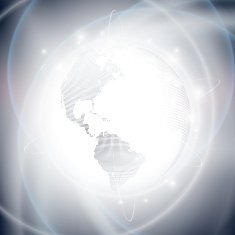 Dotted world globe light design vector illustration N6