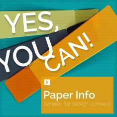 Flat design square banner with slogan N66