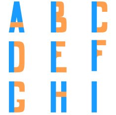 Set of letters Flat style N3