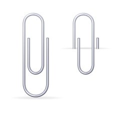 Vector metal steel clips set