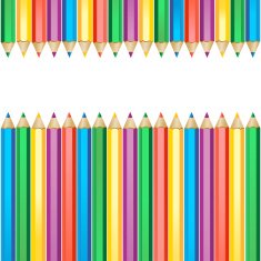 colored pencils isolated on white