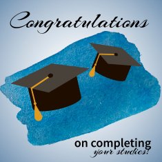 Greeting Card With Congratulations Graduate Completion