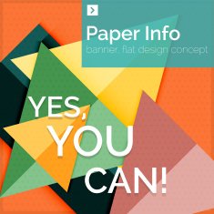 Flat design square banner with slogan N67