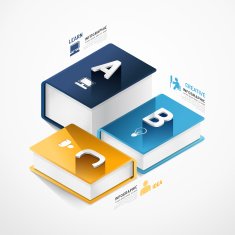 modern infographic Template with book banner