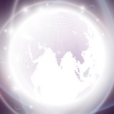 Dotted world globe light design vector illustration N7